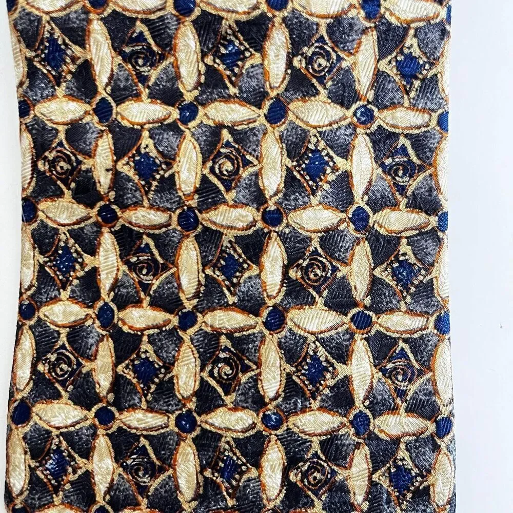Ermenegildo Zegna 100% Silk Tie Made in Italy Men's